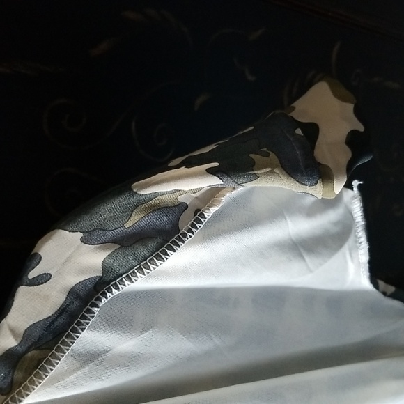 Shi Shang Yi Ge Georgette Military Style Print Dress Size XS - Picture 15 of 16